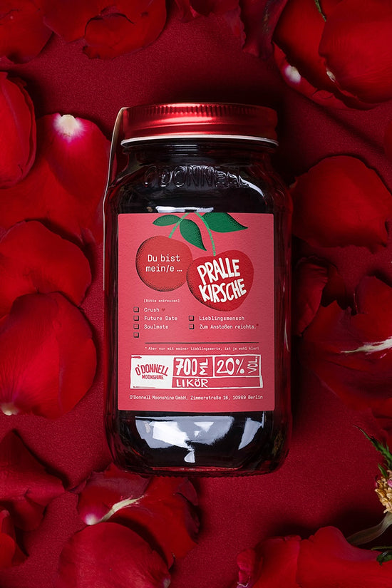 O’Donnell Moonshine Pralle Kirsche Love Edition 2025 700ml - Likör Valentinstag